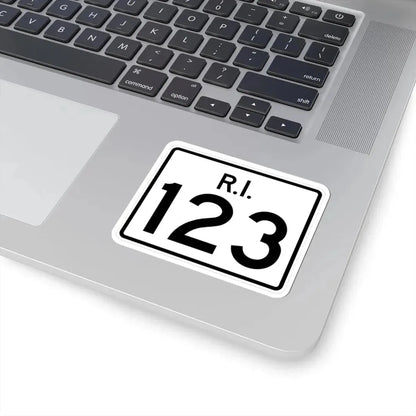 Rhode Island 123 (Rhode Island) (Road Sign) STICKER Vinyl Kiss-Cut Decal - The Sticker Space