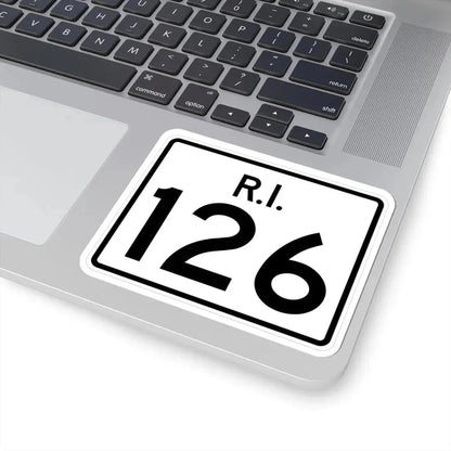 Rhode Island 126 (Rhode Island) (Road Sign) STICKER Vinyl Kiss-Cut Decal - The Sticker Space