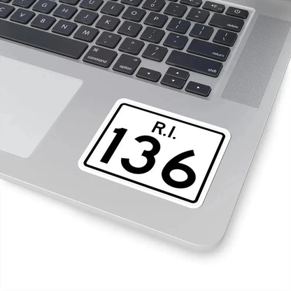 Rhode Island 136 (Rhode Island) (Road Sign) STICKER Vinyl Kiss-Cut Decal - The Sticker Space