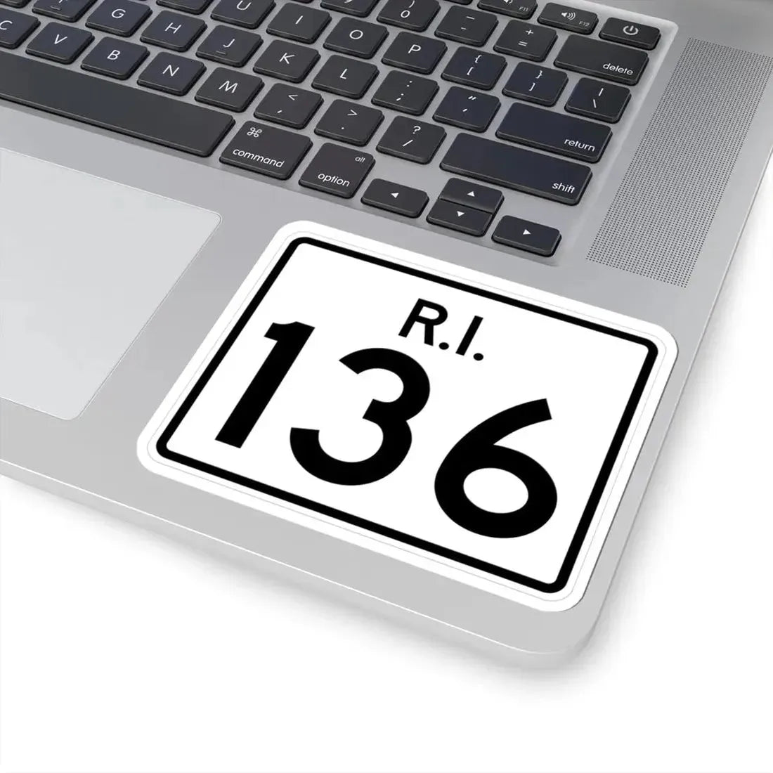 Rhode Island 136 (Rhode Island) (Road Sign) STICKER Vinyl Kiss-Cut Decal - The Sticker Space