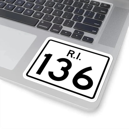 Rhode Island 136 (Rhode Island) (Road Sign) STICKER Vinyl Kiss-Cut Decal - The Sticker Space