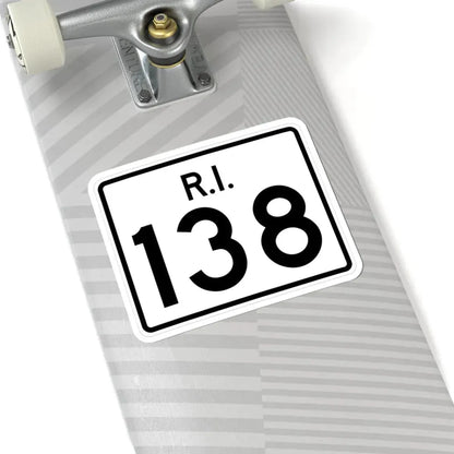 Rhode Island 138 (Rhode Island) (Road Sign) STICKER Vinyl Kiss-Cut Decal - The Sticker Space