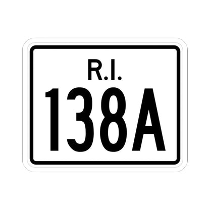 Rhode Island 138A (Rhode Island) (Road Sign) STICKER Vinyl Kiss-Cut Decal 4 Inch White - The Sticker Space