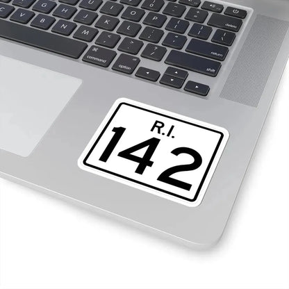 Rhode Island 142 (Rhode Island) (Road Sign) STICKER Vinyl Kiss-Cut Decal - The Sticker Space