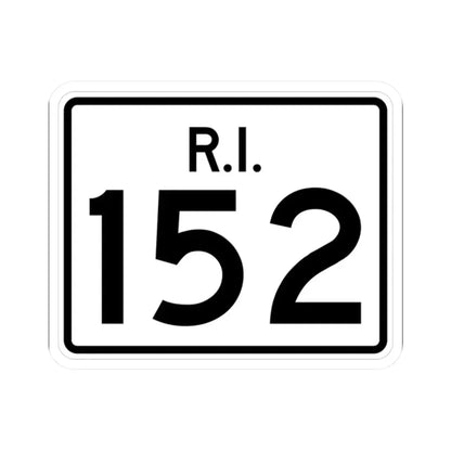 Rhode Island 152 (Rhode Island) (Road Sign) STICKER Vinyl Kiss-Cut Decal 2 Inch White - The Sticker Space