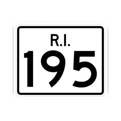 Rhode Island 195 (Rhode Island) (Road Sign) STICKER Vinyl Kiss-Cut Decal 2 Inch White - The Sticker Space