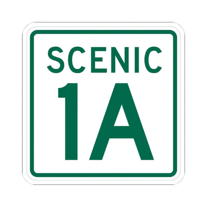 Rhode Island 1A Scenic (Rhode Island) (Road Sign) STICKER Vinyl Kiss-Cut Decal 4 Inch White - The Sticker Space