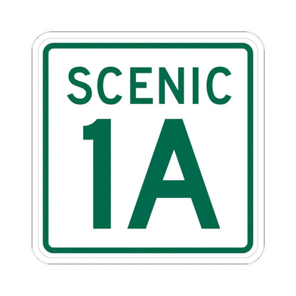 Rhode Island 1A Scenic (Rhode Island) (Road Sign) STICKER Vinyl Kiss-Cut Decal 6 Inch White - The Sticker Space