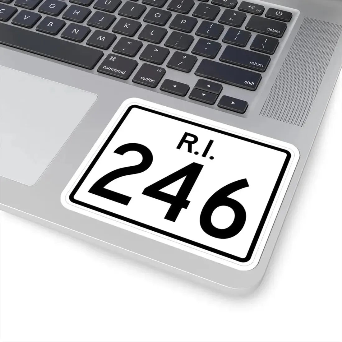 Rhode Island 246 (Rhode Island) (Road Sign) STICKER Vinyl Kiss-Cut Decal - The Sticker Space