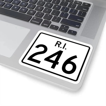 Rhode Island 246 (Rhode Island) (Road Sign) STICKER Vinyl Kiss-Cut Decal - The Sticker Space