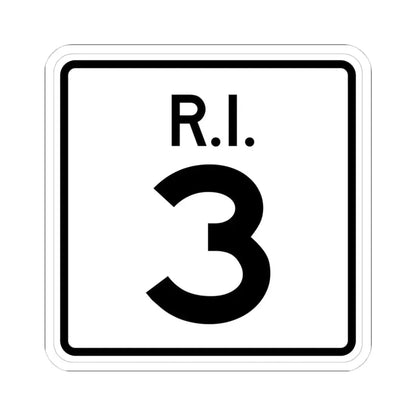 Rhode Island 3 (Rhode Island) (Road Sign) STICKER Vinyl Kiss-Cut Decal 4 Inch White - The Sticker Space