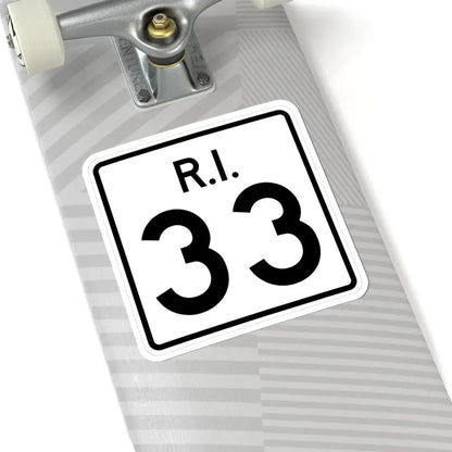 Rhode Island 33 (Rhode Island) (Road Sign) STICKER Vinyl Kiss-Cut Decal - The Sticker Space