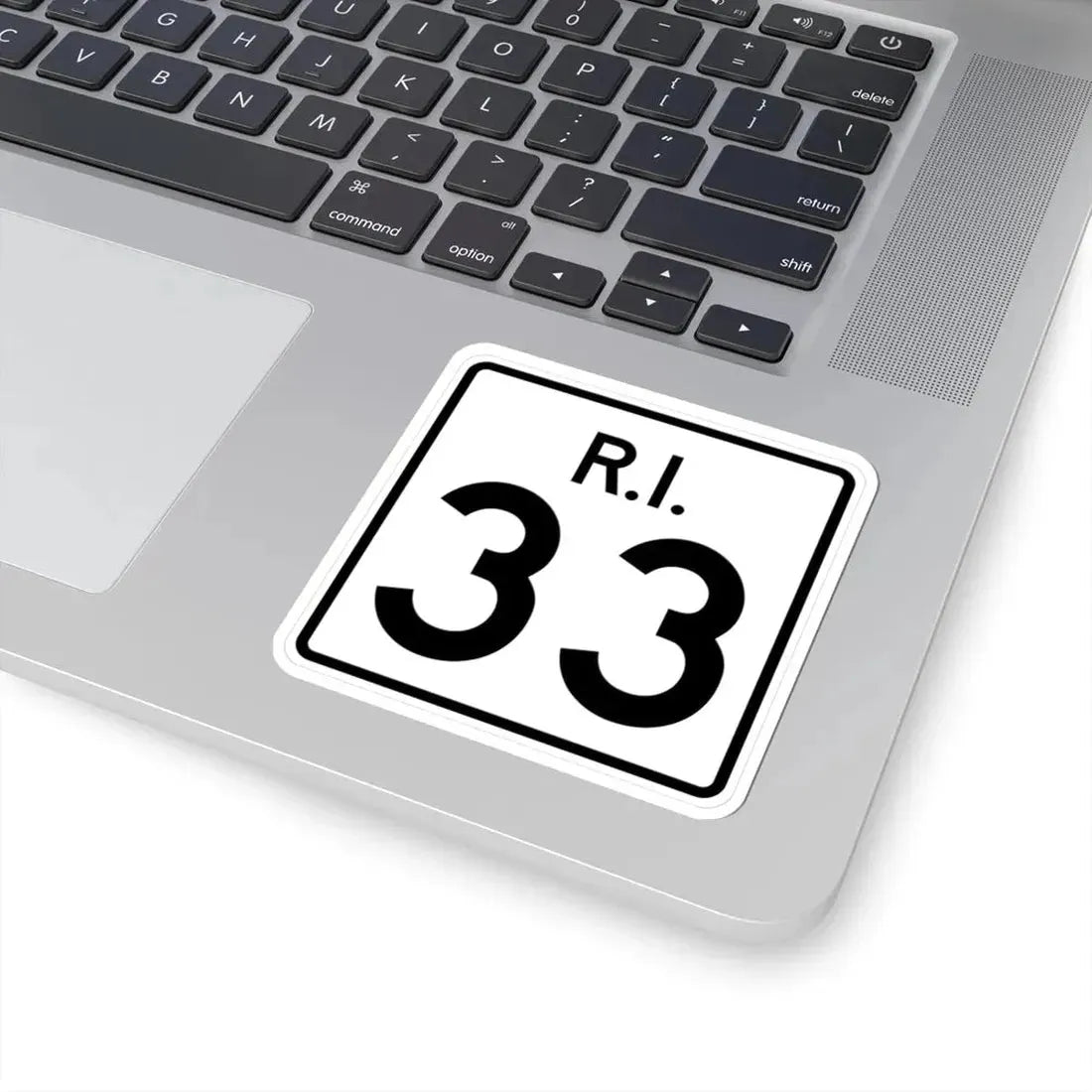 Rhode Island 33 (Rhode Island) (Road Sign) STICKER Vinyl Kiss-Cut Decal - The Sticker Space