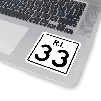 Rhode Island 33 (Rhode Island) (Road Sign) STICKER Vinyl Kiss-Cut Decal - The Sticker Space