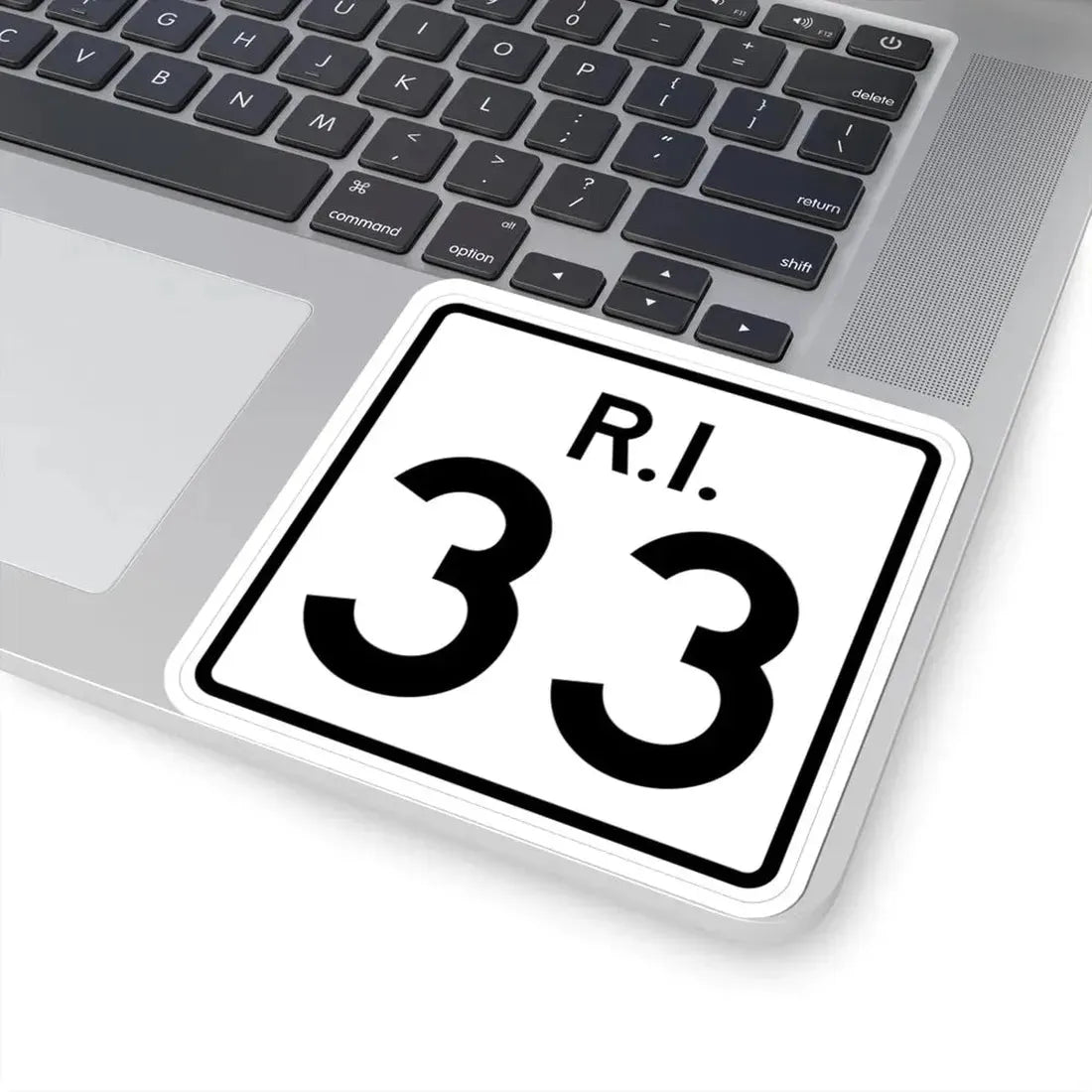 Rhode Island 33 (Rhode Island) (Road Sign) STICKER Vinyl Kiss-Cut Decal - The Sticker Space