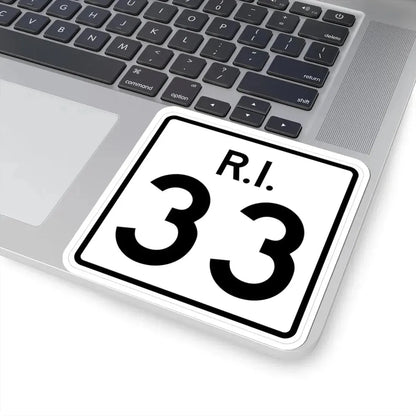 Rhode Island 33 (Rhode Island) (Road Sign) STICKER Vinyl Kiss-Cut Decal - The Sticker Space