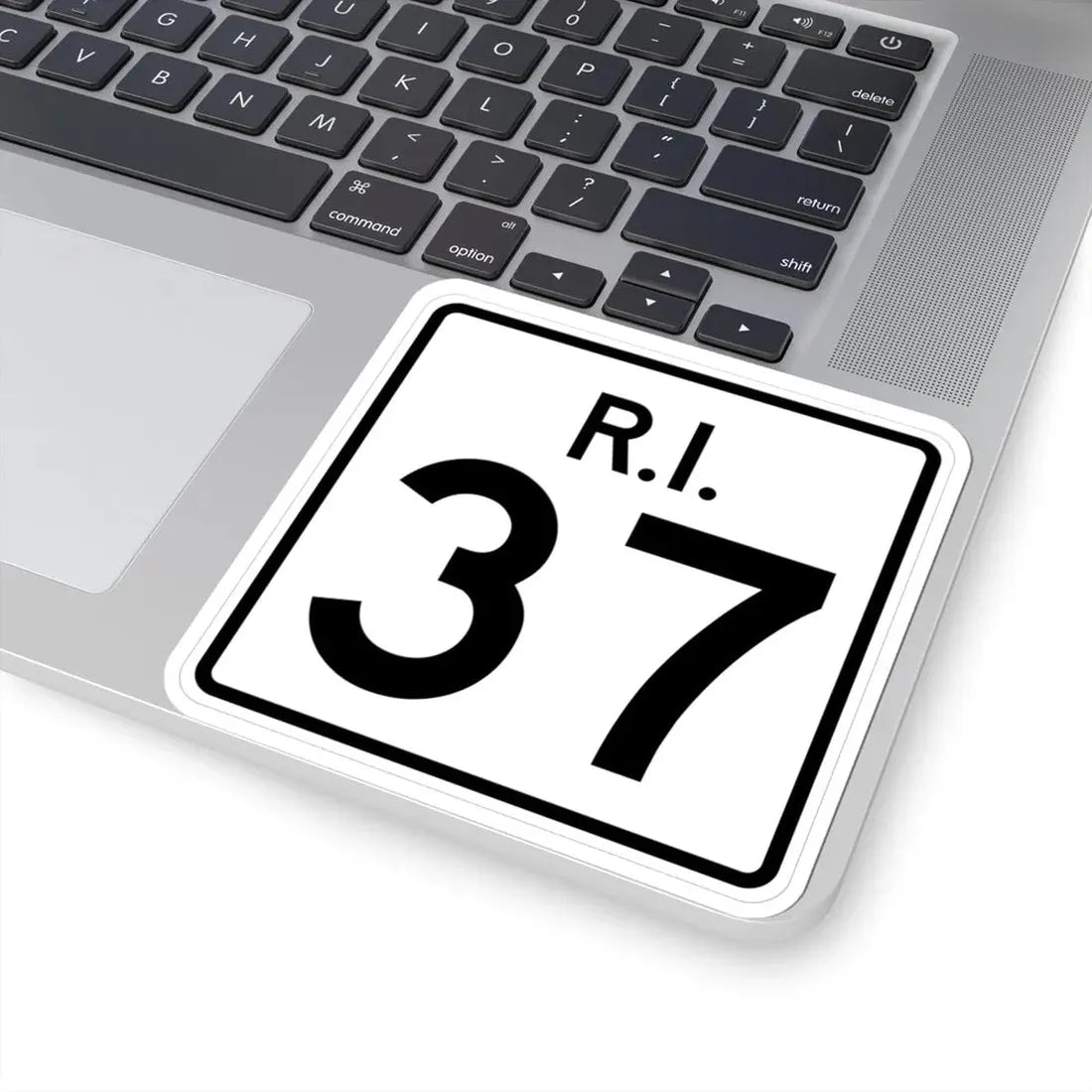 Rhode Island 37 (Rhode Island) (Road Sign) STICKER Vinyl Kiss-Cut Decal - The Sticker Space