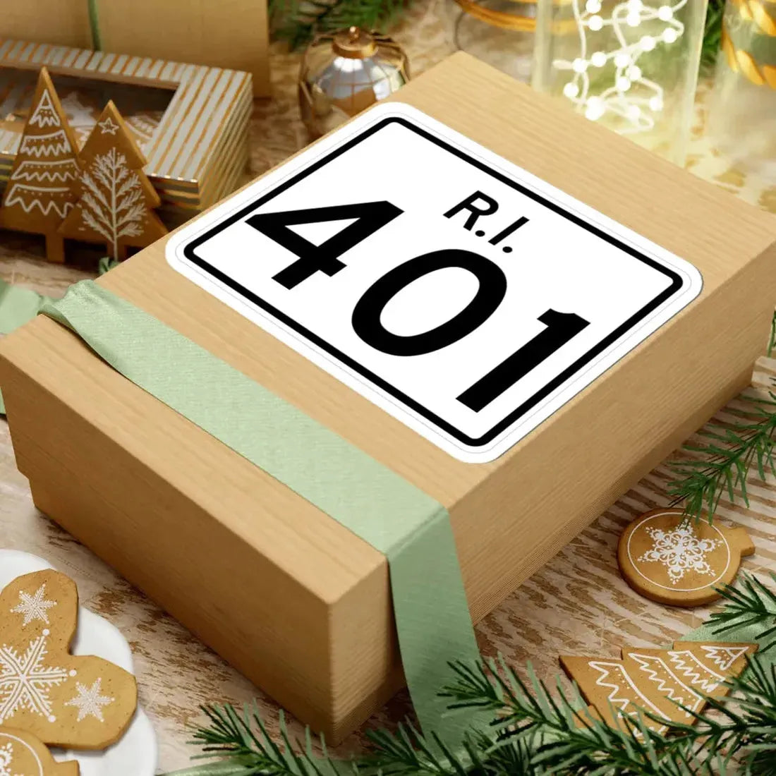 Rhode Island 401 (Rhode Island) (Road Sign) STICKER Vinyl Kiss-Cut Decal - The Sticker Space