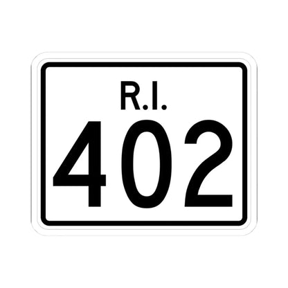 Rhode Island 402 (Rhode Island) (Road Sign) STICKER Vinyl Kiss-Cut Decal 3 Inch White - The Sticker Space