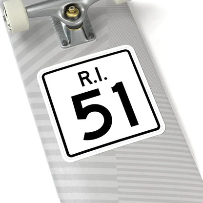Rhode Island 51 (Rhode Island) (Road Sign) STICKER Vinyl Kiss-Cut Decal - The Sticker Space