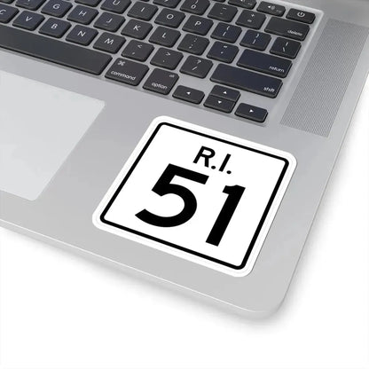Rhode Island 51 (Rhode Island) (Road Sign) STICKER Vinyl Kiss-Cut Decal - The Sticker Space