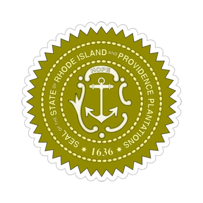Rhode Island State Seal v2 STICKER Vinyl Die-Cut Decal - The Sticker Space