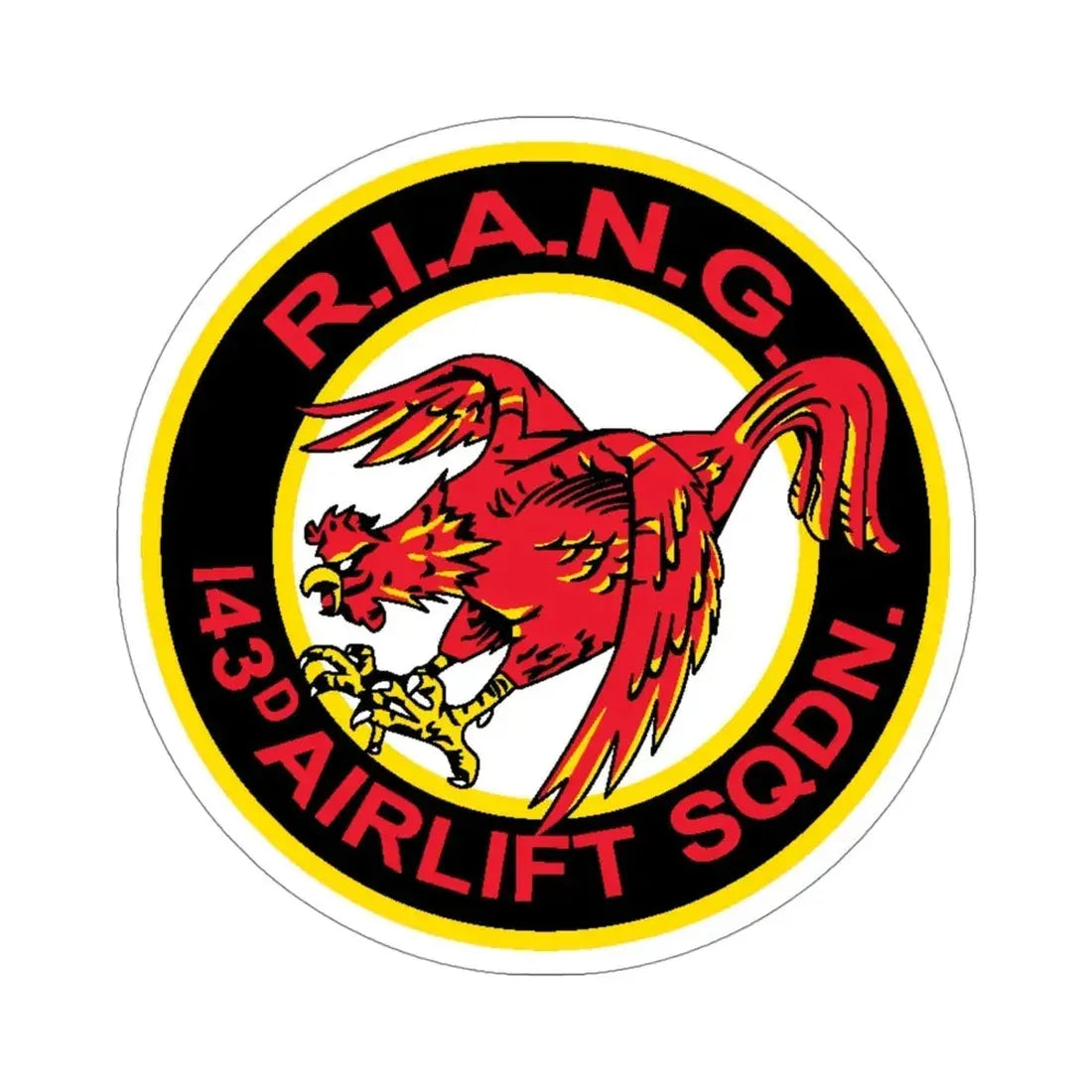R.I.A.N.G. 143rd Airlift Sq (U.S. Air Force) STICKER Vinyl Die-Cut Decal 4 Inch - The Sticker Space