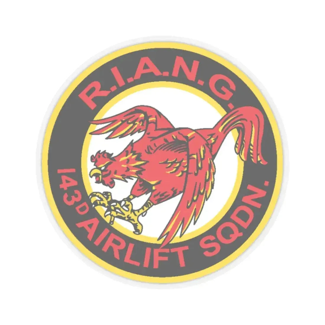 R.I.A.N.G. 143rd Airlift Sq (U.S. Air Force) STICKER Vinyl Kiss-Cut Decal 2 Inch Transparent - The Sticker Space