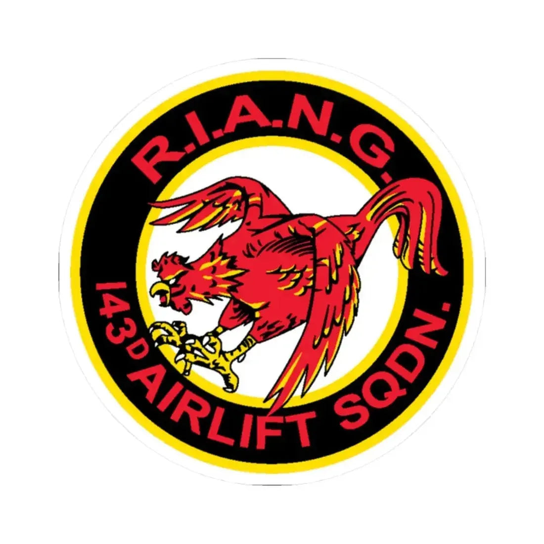 R.I.A.N.G. 143rd Airlift Sq (U.S. Air Force) STICKER Vinyl Kiss-Cut Decal 2 Inch White - The Sticker Space