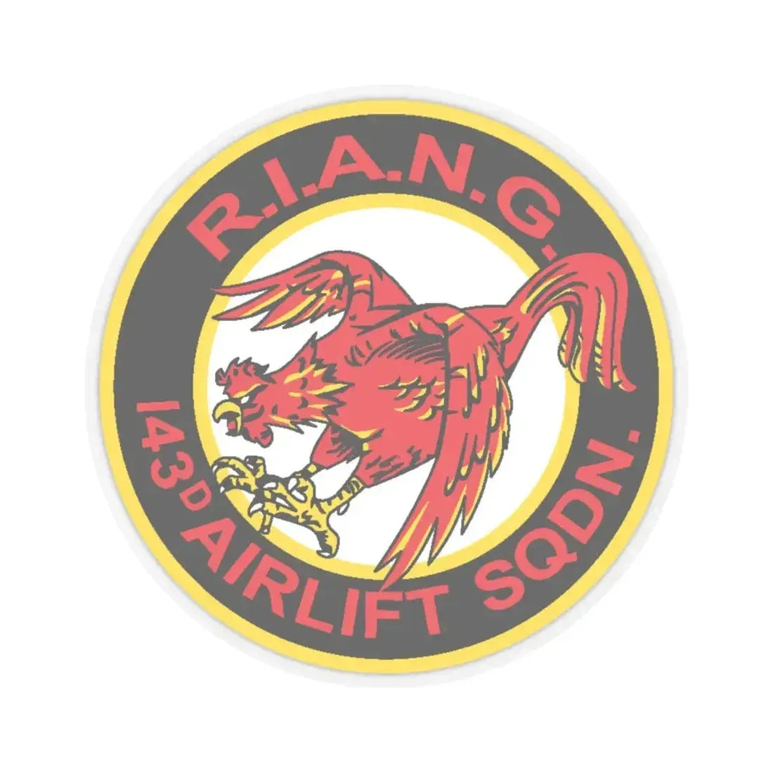 R.I.A.N.G. 143rd Airlift Sq (U.S. Air Force) STICKER Vinyl Kiss-Cut Decal 6 Inch Transparent - The Sticker Space