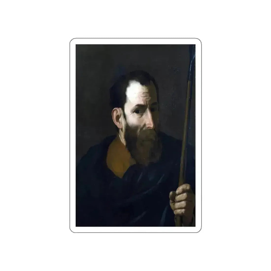 RIBERA, Jusepe de - An Apostle (Artwork) STICKER Vinyl Die-Cut Decal White Die-Cut 6 Inch - The Sticker Space