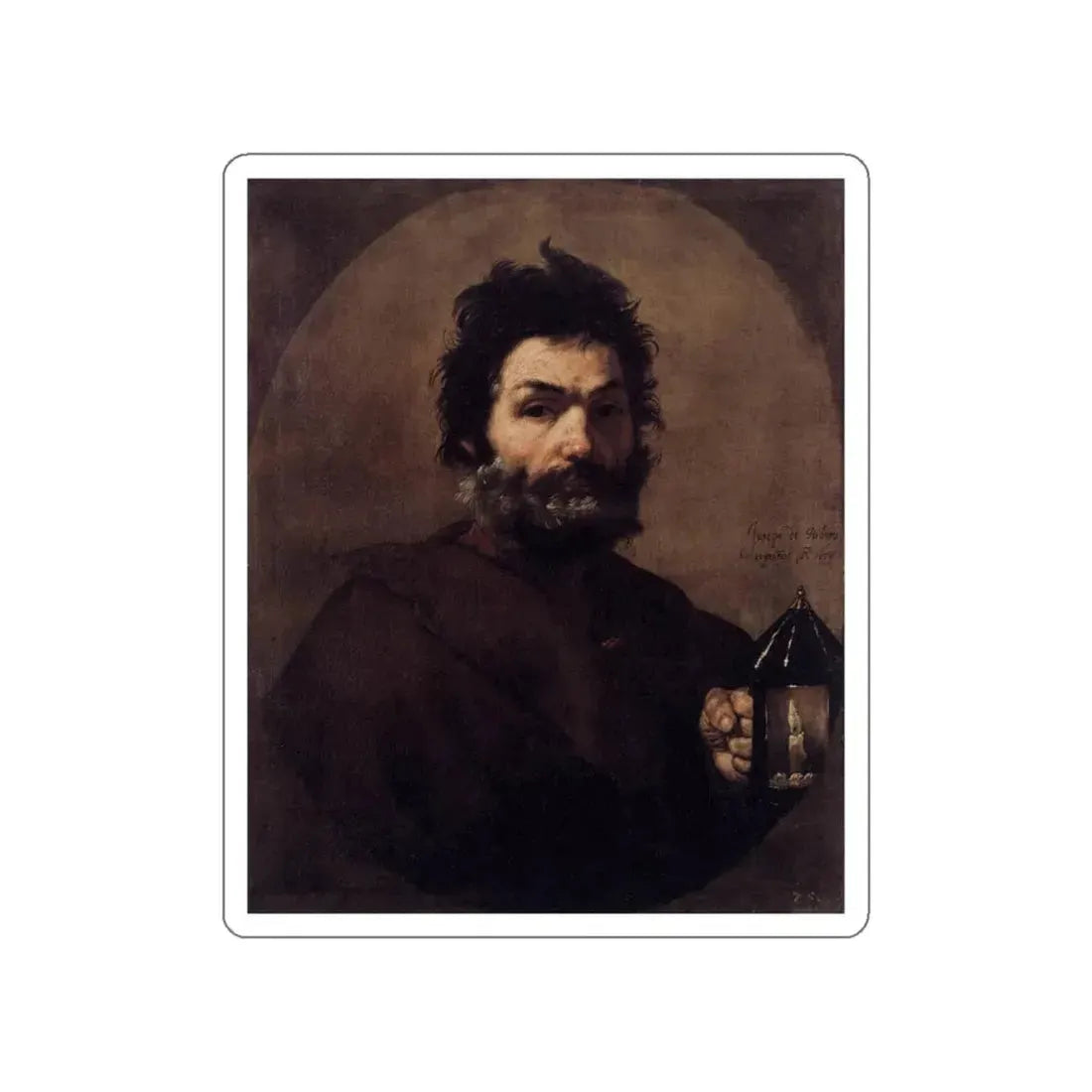 RIBERA, Jusepe de - Diogenes (Artwork) STICKER Vinyl Die-Cut Decal - The Sticker Space
