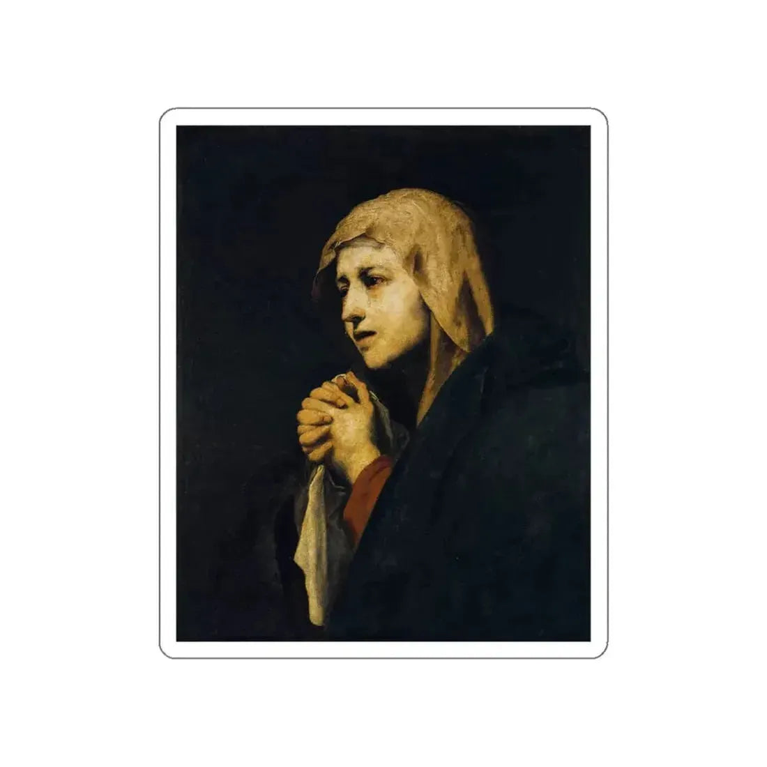RIBERA, Jusepe de - Mater Dolorosa (Artwork) STICKER Vinyl Die-Cut Decal White Die-Cut 5 Inch - The Sticker Space