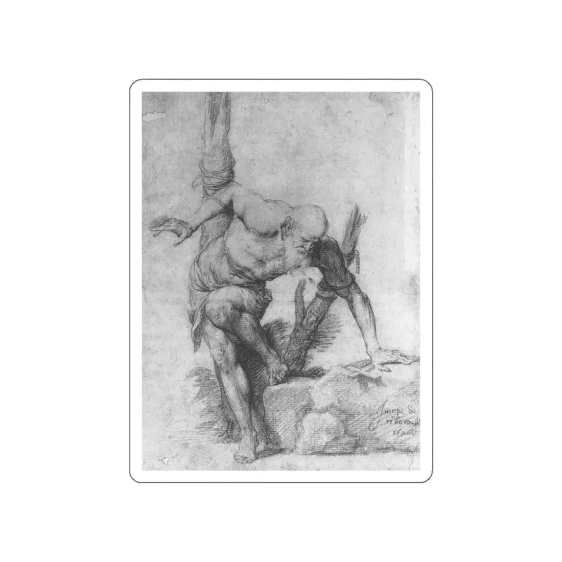 RIBERA, Jusepe de - St Albert (Artwork) STICKER Vinyl Die-Cut Decal White Die-Cut 4 Inch - The Sticker Space