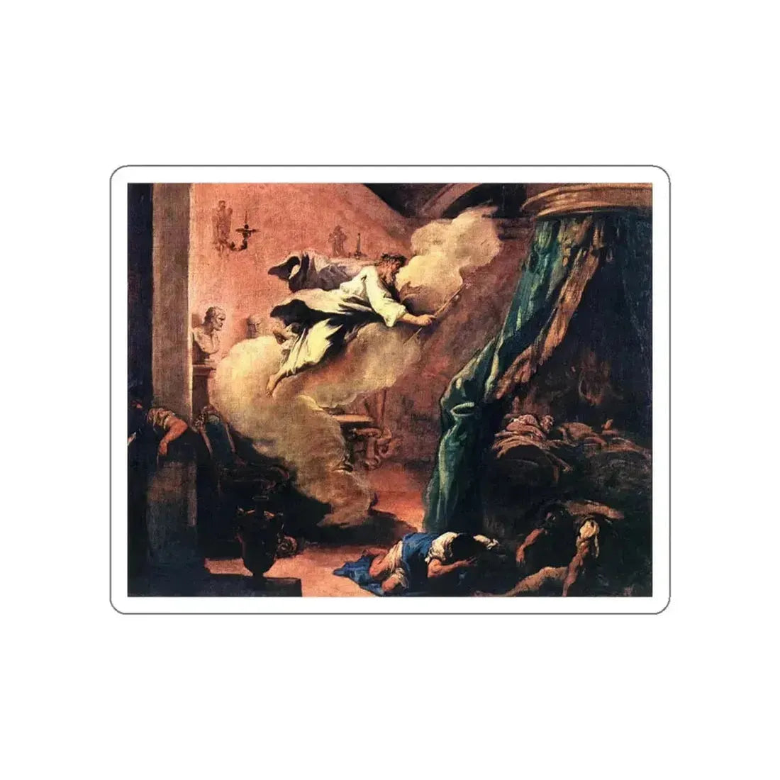 RICCI, Sebastiano - Dream of Aesculapius (Artwork) STICKER Vinyl Die-Cut Decal White Die-Cut 5 Inch - The Sticker Space