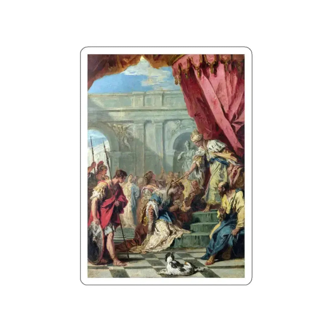 RICCI, Sebastiano - Esther before Ahasuerus (Artwork) STICKER Vinyl Die-Cut Decal White Die-Cut 4 Inch - The Sticker Space