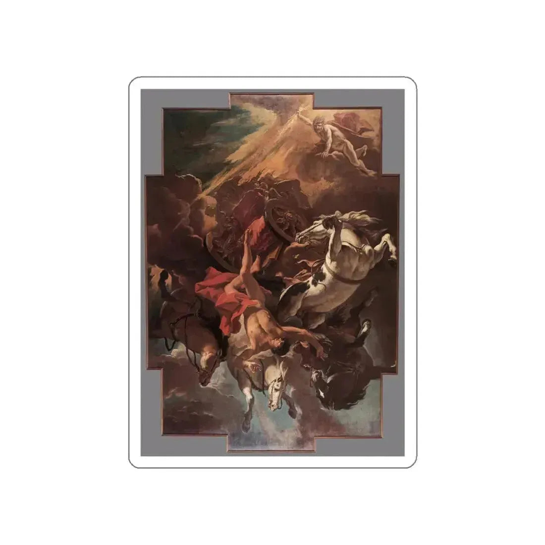 RICCI, Sebastiano - Fall of Phaeton (Artwork) STICKER Vinyl Die-Cut Decal White Die-Cut 6 Inch - The Sticker Space