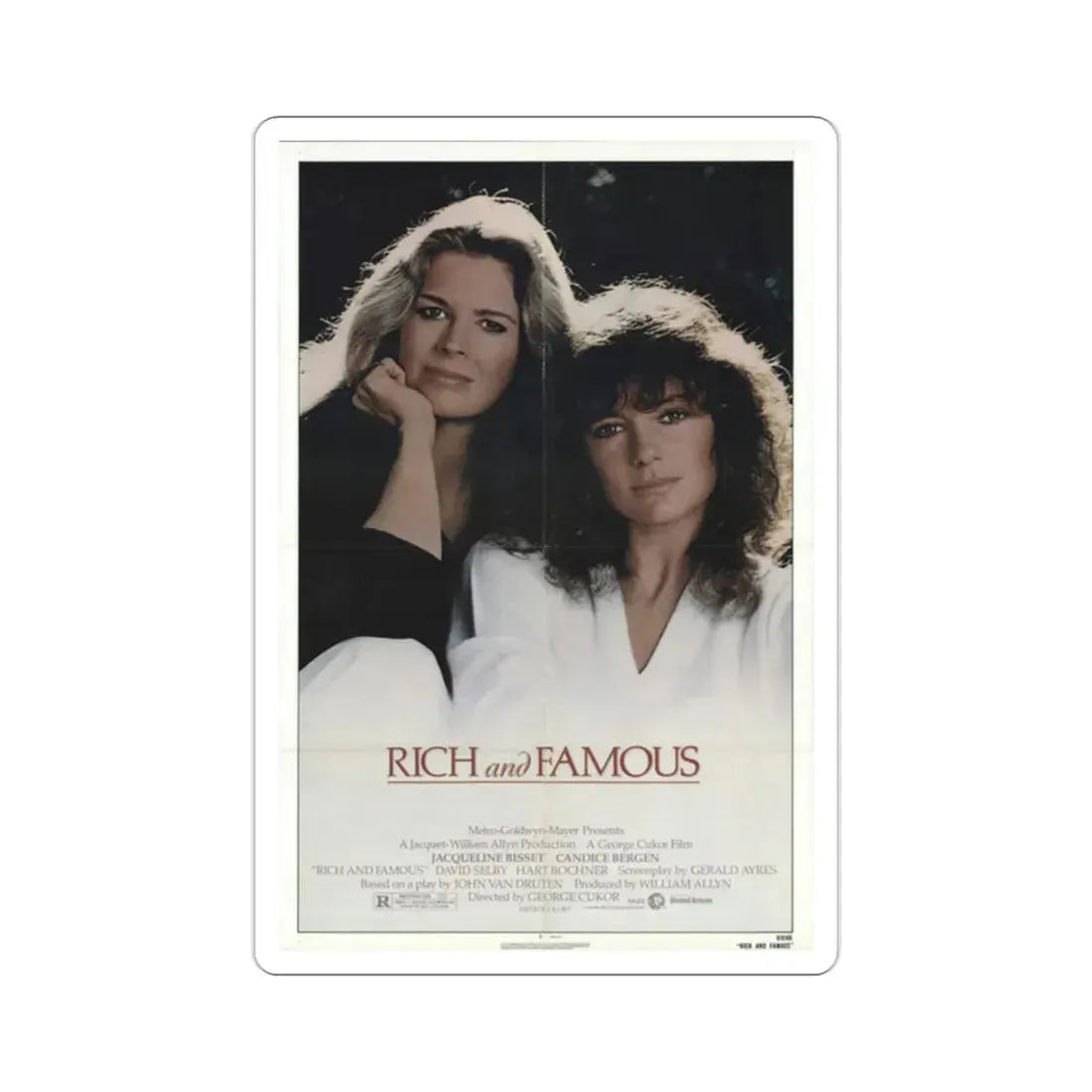 Rich and Famous 1981 Movie Poster STICKER Vinyl Die-Cut Decal - The Sticker Space
