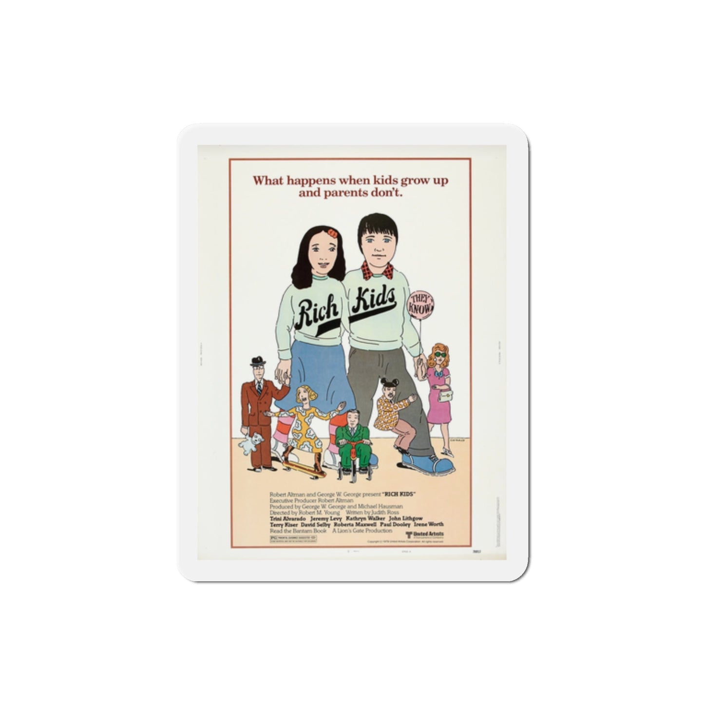 Rich Kids 1979 Movie Poster Die-Cut Magnet-2 Inch-The Sticker Space