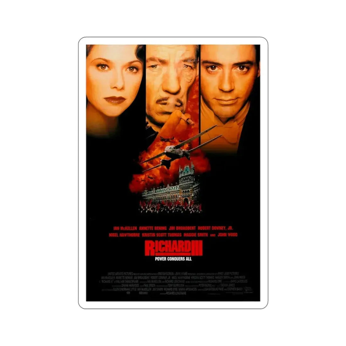 Richard III 1995 Movie Poster STICKER Vinyl Die-Cut Decal 3 Inch - The Sticker Space