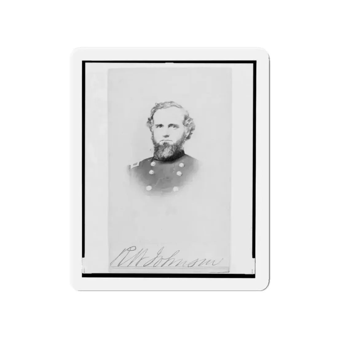 Richard W. Johnson, Union General, Bust Portrait, Facing Front (U.S. Civil War) Refrigerator Magnet 4 Inch Die-Cut - The Sticker Space