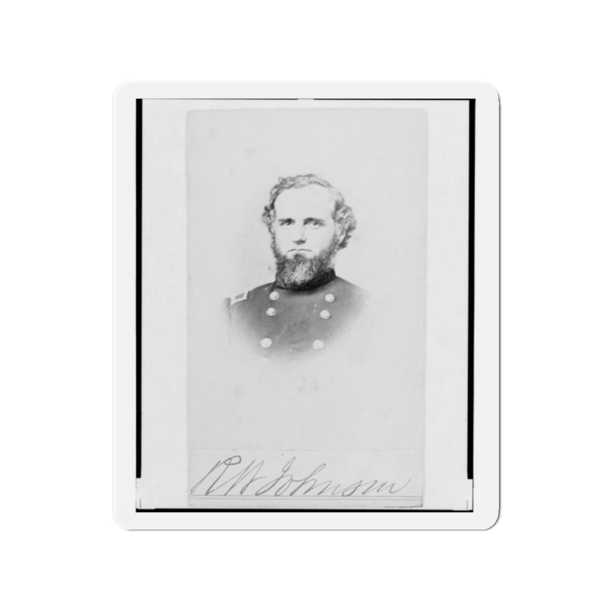 Richard W. Johnson, Union General, Bust Portrait, Facing Front (U.S. Civil War) Refrigerator Magnet-2" x 2"-The Sticker Space