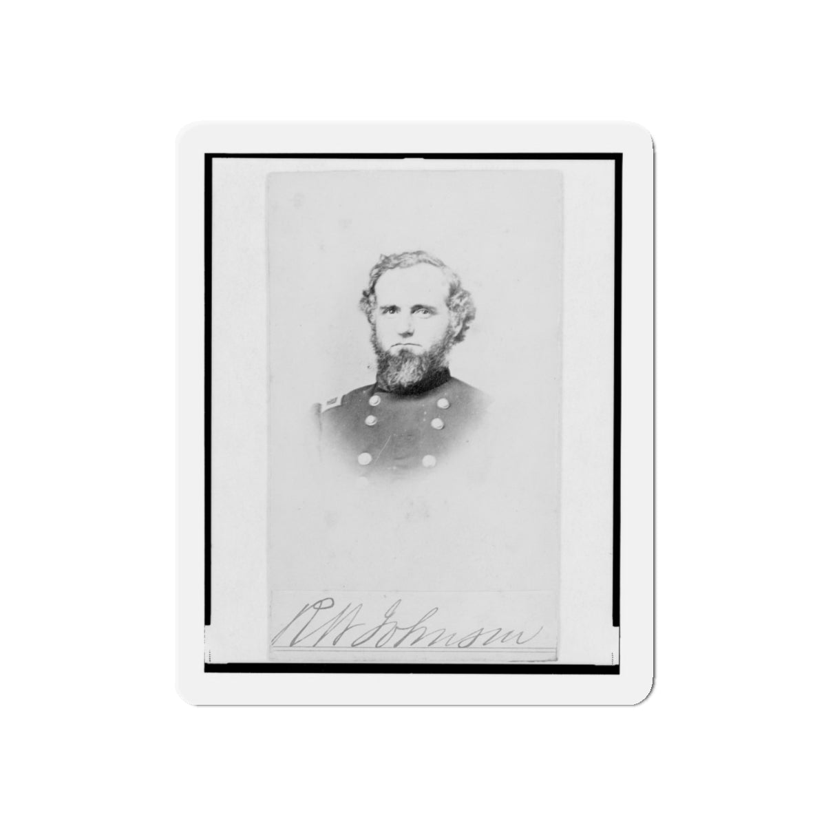 Richard W. Johnson, Union General, Bust Portrait, Facing Front (U.S. Civil War) Refrigerator Magnet-5" x 5"-The Sticker Space