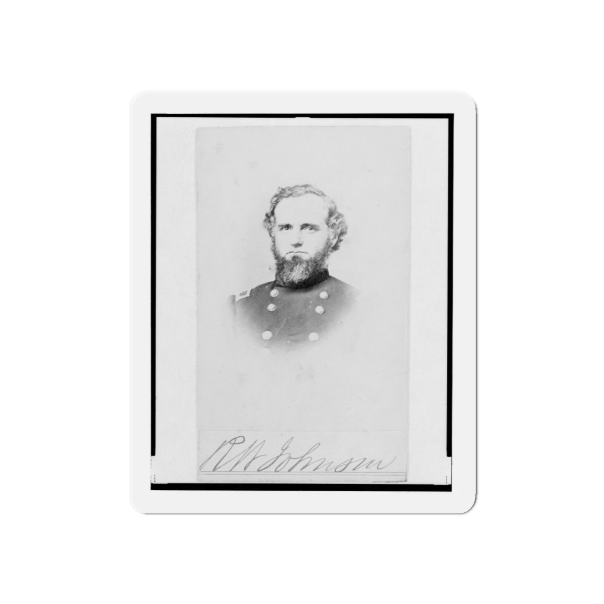 Richard W. Johnson, Union General, Bust Portrait, Facing Front (U.S. Civil War) Refrigerator Magnet-6 × 6"-The Sticker Space