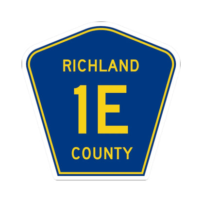 Richland County Route 1E ND (North Dakota) (Road Sign) STICKER Vinyl Kiss-Cut Decal 2 Inch White - The Sticker Space
