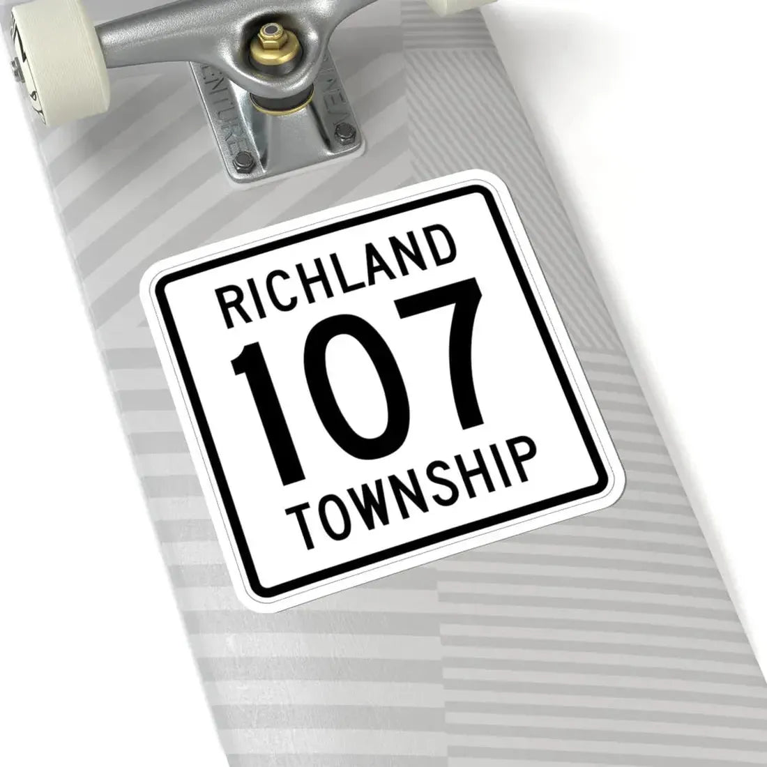 Richland Township Route 107 Logan County Ohio (Ohio) (Road Sign) STICKER Vinyl Kiss-Cut Decal - The Sticker Space