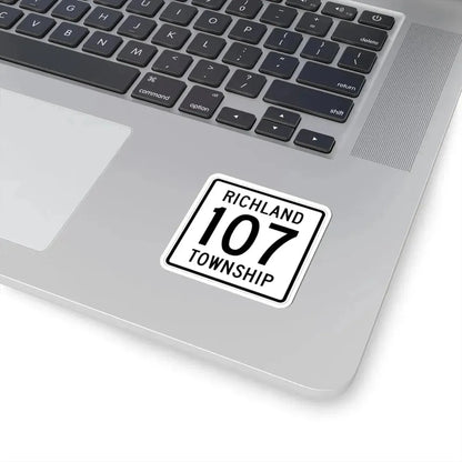 Richland Township Route 107 Logan County Ohio (Ohio) (Road Sign) STICKER Vinyl Kiss-Cut Decal - The Sticker Space