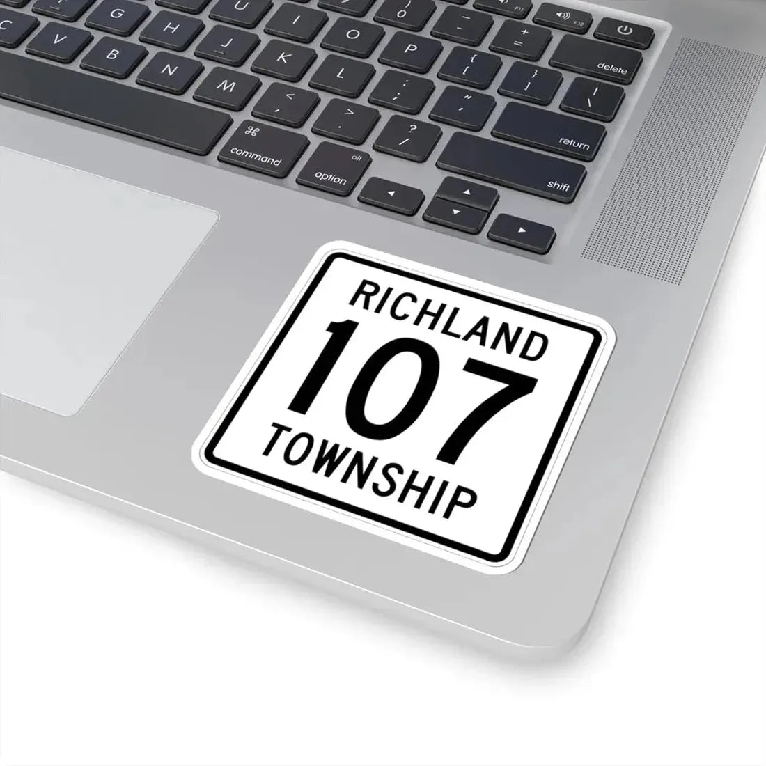 Richland Township Route 107 Logan County Ohio (Ohio) (Road Sign) STICKER Vinyl Kiss-Cut Decal - The Sticker Space