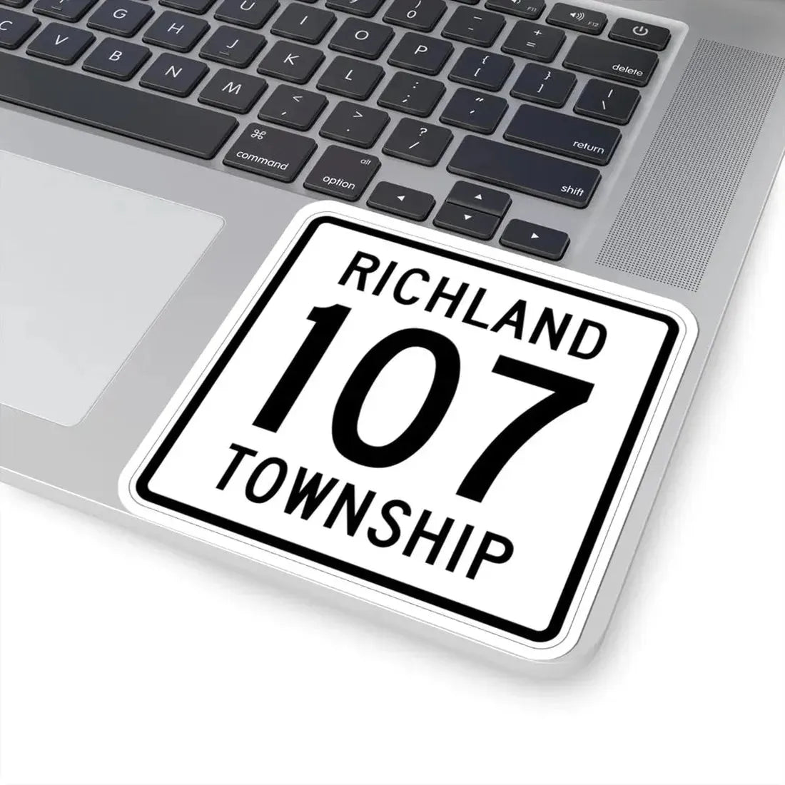Richland Township Route 107 Logan County Ohio (Ohio) (Road Sign) STICKER Vinyl Kiss-Cut Decal - The Sticker Space