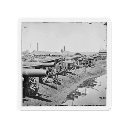 Richmond, Va. Captured Siege Guns At Rocketts; Different View (U.S. Civil War) Refrigerator Magnet 3 Inch Die-Cut - The Sticker Space